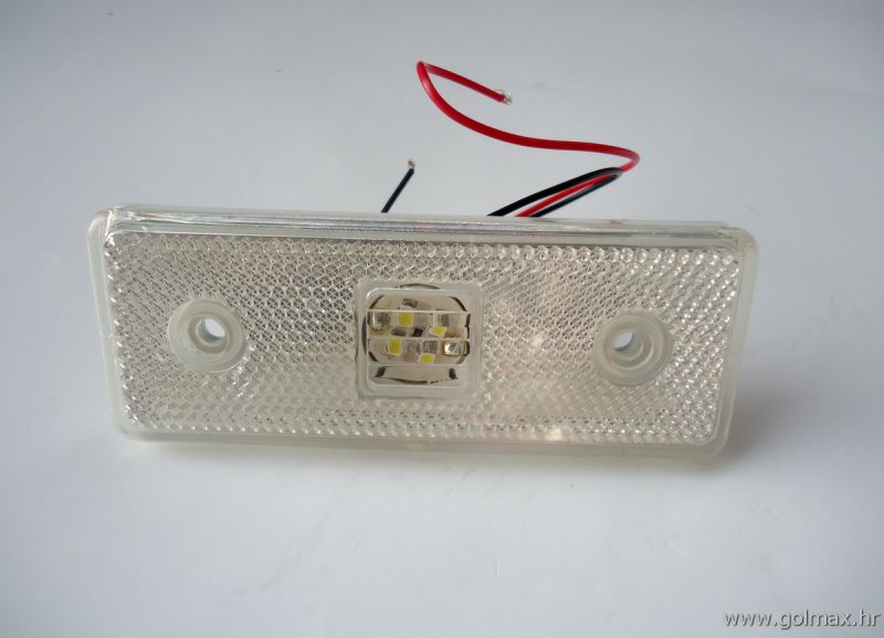 Bijelo pozicijsko svjetlo 4 LED-a tanje 12/24 V sa držačem